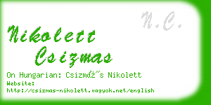 nikolett csizmas business card